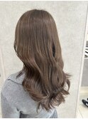 韓国ヘア髪質改善ブリーチなしダブルカラーオリーブベージュ