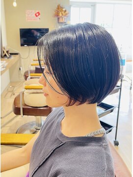ハピエル ヘアークルー(HAPPYEL hair crew) 20代30代大人可愛い小顔ショートボブ前下がり地毛風カラー