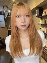 サニー 渋谷(SUNNY)&nbsp;nアプリコットオレンジ、ホワイトブロンド、ロングレイヤー