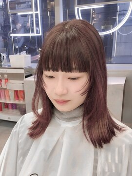 ジーナ 名駅(XENA.) くすみベージュ/韓国風巻き/姫カットレイヤー★55