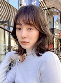 イメチェン/ホワイトブロンド/外ハネボブ/ワイドバング/表参道
