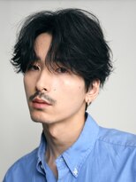 レタッチ バイ フィフス 銀座(RETOUCH by fifth) 銀座シャドウパーマフェザーパーマセンターパートマッシュメンズ