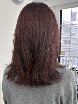 グリーン 高田馬場(green) 【SANA】ミディアムレイヤー×ボルドーカラー