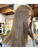 オリーブベージュ/ブリーチなしグレージュ/似合わせカット