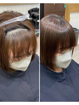 アップ(A+hair) 【三宮】地毛風ストレートで叶う!シャキンとしない柔らか前髪