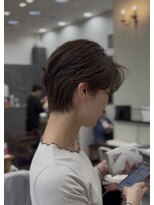 ヘアーワークス ボナ ウニクス店(HAIR WORKS bona)&nbsp;大人ハンサムショート×ブラウンベージュ