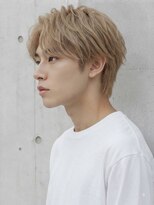 メンズサロン サンド 横浜(Men's salon sand)&nbsp;王道ブロンドセンターパートウルフマッシュ