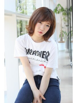 ミスエッセンス(MISS ESSENCE) カジュアル外ハネミディ/ミスエッセンス竹下