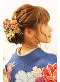 卒業式 袴 ドライフラワーアレンジ