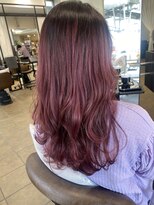 ソワンドゥブレス 瓜破店(soin de brace)&nbsp;ブリーチ伸びてきたらグラデーションピンクラベンダー