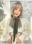 【MISA】　ブロンド×裾グリーン