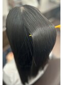 縮毛矯正髪質改善 ナチュラル艶々髪ストレートミディ