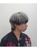 シルバー　ホワイト　エンドカラー　ウルフ
