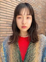 ヴァージ(Verge)&nbsp;レイヤーカット/ウェーブパーマ/前髪/こなれミディ[代官山駅]