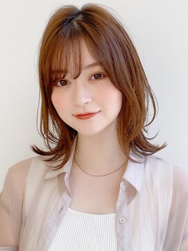 エトラ 渋谷店(etora) 前髪 ネビージュ ボブルフ 黒髪 ワンレン 小顔 "