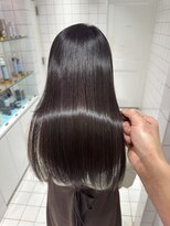 ロンドルーチェ 心斎橋(Lond luce)&nbsp;ダークアッシュ/ミディアムレイヤーカット［髪質改善/縮毛矯正］