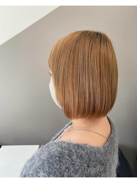 ルルクス ヘアーサロン(LuLux) ハイトーン切りっぱなしボブ:オシャレ女子必見のスタイル