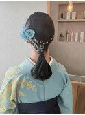【 Blowfy 】卒業式 成人式 金箔 ヘアアレンジ