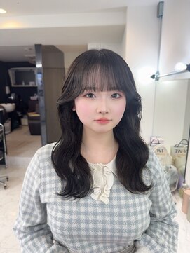 アルーシェウィズスカイ 原宿(Alushe with Sky) オリーブグレージュ/ミルクティーカラー/ハイライト/韓国風