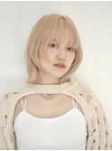ミルクティーベージュ/ダブルカラー/ブリーチ/ハイトーン