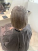 白髪ぼかしハイライトボブ＋髪質改善