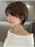分け目なし前髪あり　ショート　40代50代60代　［＃渋谷駅］#23