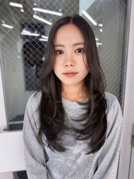 エヴァン(HEVIN) レイヤーカット☆ブリーチなしグレージュ☆