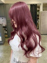 ノエ シンサイバシ(Noe Shinsaibashi) 【LIRA】ワインレッド ダブルカラー ブリーチ カシスレッド