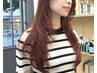 【暖色系カラー】カラー+前髪カット+クイック2stepトリートメント ￥8200