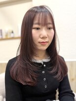 フルブルーム 東林間(fullbloom)&nbsp;レイヤーカットチェリーレッドケアカラーハッシュカット