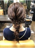 編み下ろしお呼ばれヘア