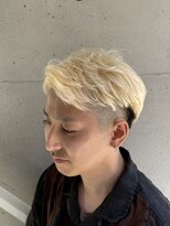 美容室カードル 新小岩店(Cadre) メンズハイトーンスタイル/ホワイトブロンド/新小岩