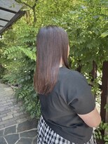 ペスカケイクリエイティブ(PESCA K-CREATIVE) 艶グレージュ×縮毛矯正グラデーションロング