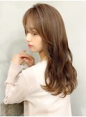ミニウルフ/小顔/韓国ヘア/透明感/テラコッタ/くすみブルー