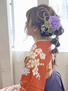 ヘアカフェ コトノハ(hair cafe Kotonoha) 【コトノハ】かわいい着物ヘア 成人式 卒業式 振袖 袴ヘアー 3