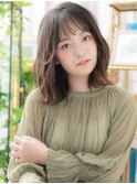 バレイヤージュ透けバング小顔抜け感トヘアa川口20代30代40代