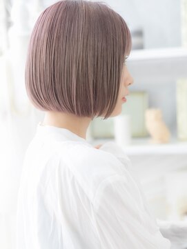 モッズヘア 越谷(mod's hair) ■透け感ミルクティーピンク前下がりボブ309★越谷10代20代30代!