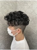 ツーブロック×スパイラルパーマ