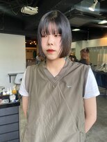 スティーロ 渋谷(Steelo)&nbsp;Steelo  グレーアッシュ×フェイスレイヤーボブ