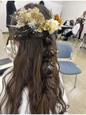 ハーフアップ玉ねぎヘア（ヘアセット）