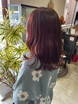 シー 岡崎(,SHE)&nbsp;切りっぱなしボブ/エアリーロング/美髪/ピンクブラウン/岡崎