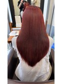 ブリーチ無しダブルカラー／チェリーレッド/自由が丘
