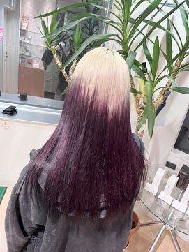 ヘアサロン アウラ(hair salon aura) ブリーチカラーハイトーンデザインカラー