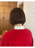 ショートボブ/コンパクトボブ/ミニボブ/ブラウン/20代30代40代