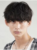 センターパートカルマヘアニュアンスパーマ韓国シャドウパーマ