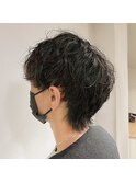 襟足可愛いスパイラルパーマ
