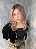 レイヤーカットミニボブウルフカット黒髪ネビージュ小顔ワンレン