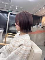 サンド 鹿児島中央(sand)&nbsp;@ayumi.sand ぷつっとボブ　レッドオレンジ