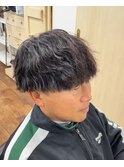 メンズ マッシュ×ツイストスパイラルパーマ
