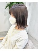 顔まわりレイヤー外はねボブ